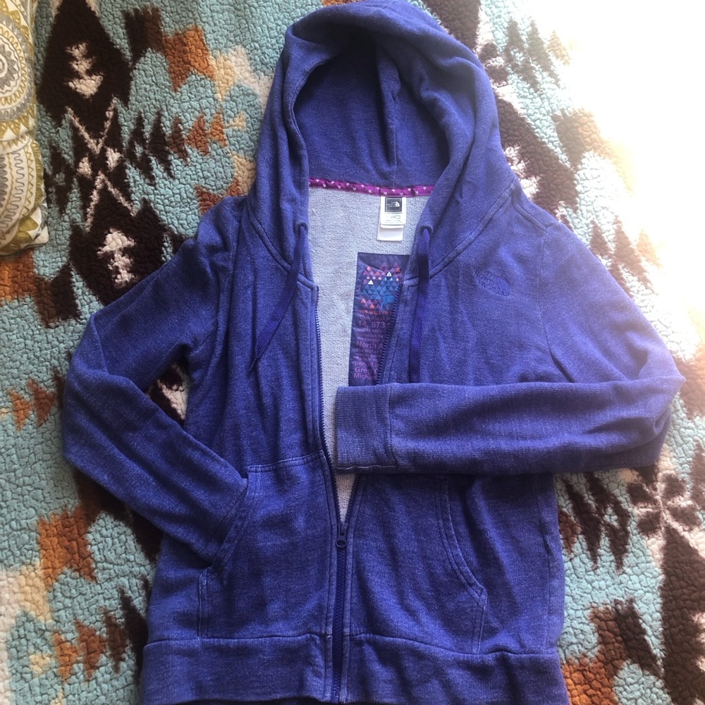 North face zip up hoodie